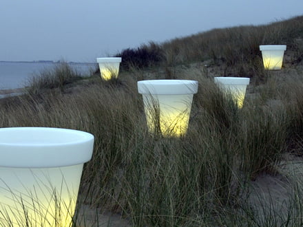 Bloom Pot luminous object with lighting