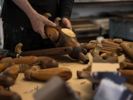 The Kay Bojesen Ape while it is produced