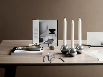 Forchetta Da Pasticceria Bambini Georg Jensen Arne Jacobsen - Acciaio Inox Opaco 15.5 Cm - 3