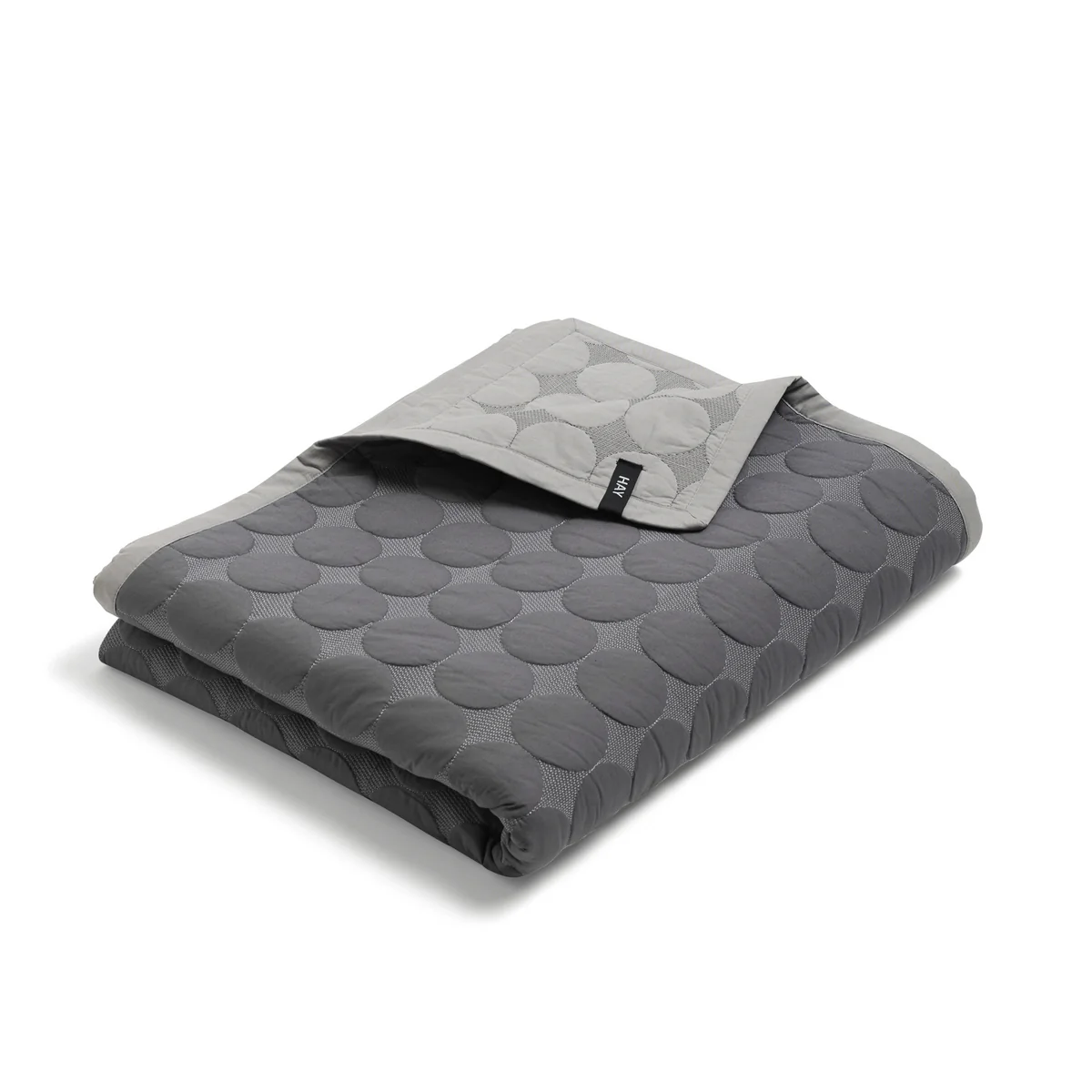 Mega Dot Bedspread from HAY in dark gray