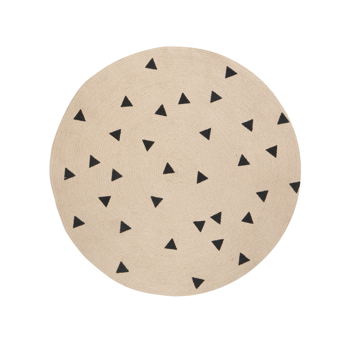 Triangle Jute Rug by ferm Living in the shop