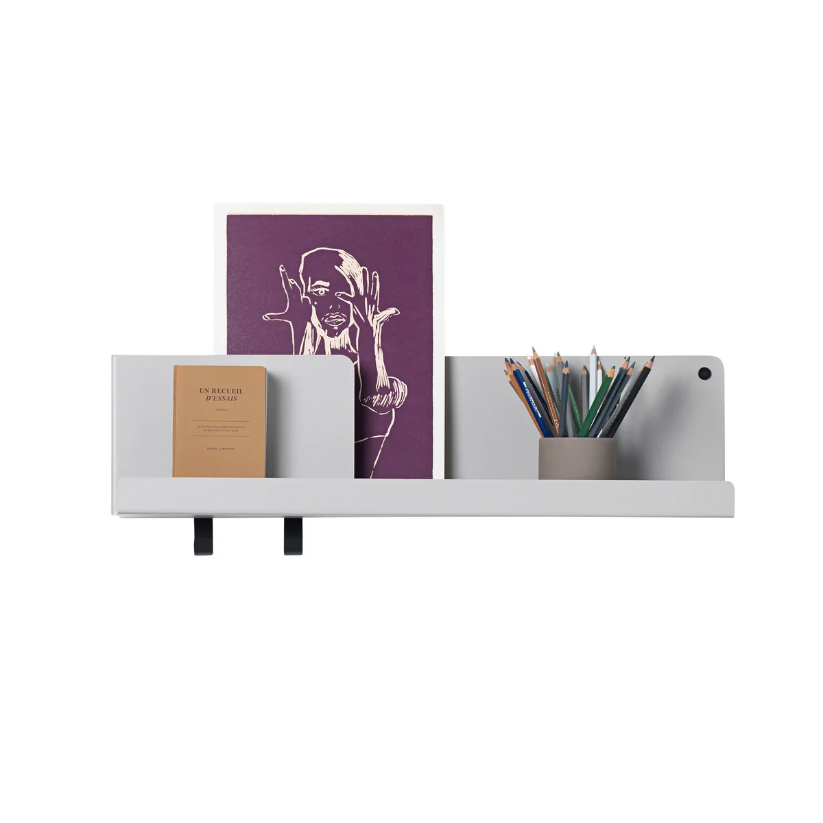 MUUTO｜ウォールシェルフ グレー｜Folded Platform Shelf Platform Shelf | Modern, functional metal storage
