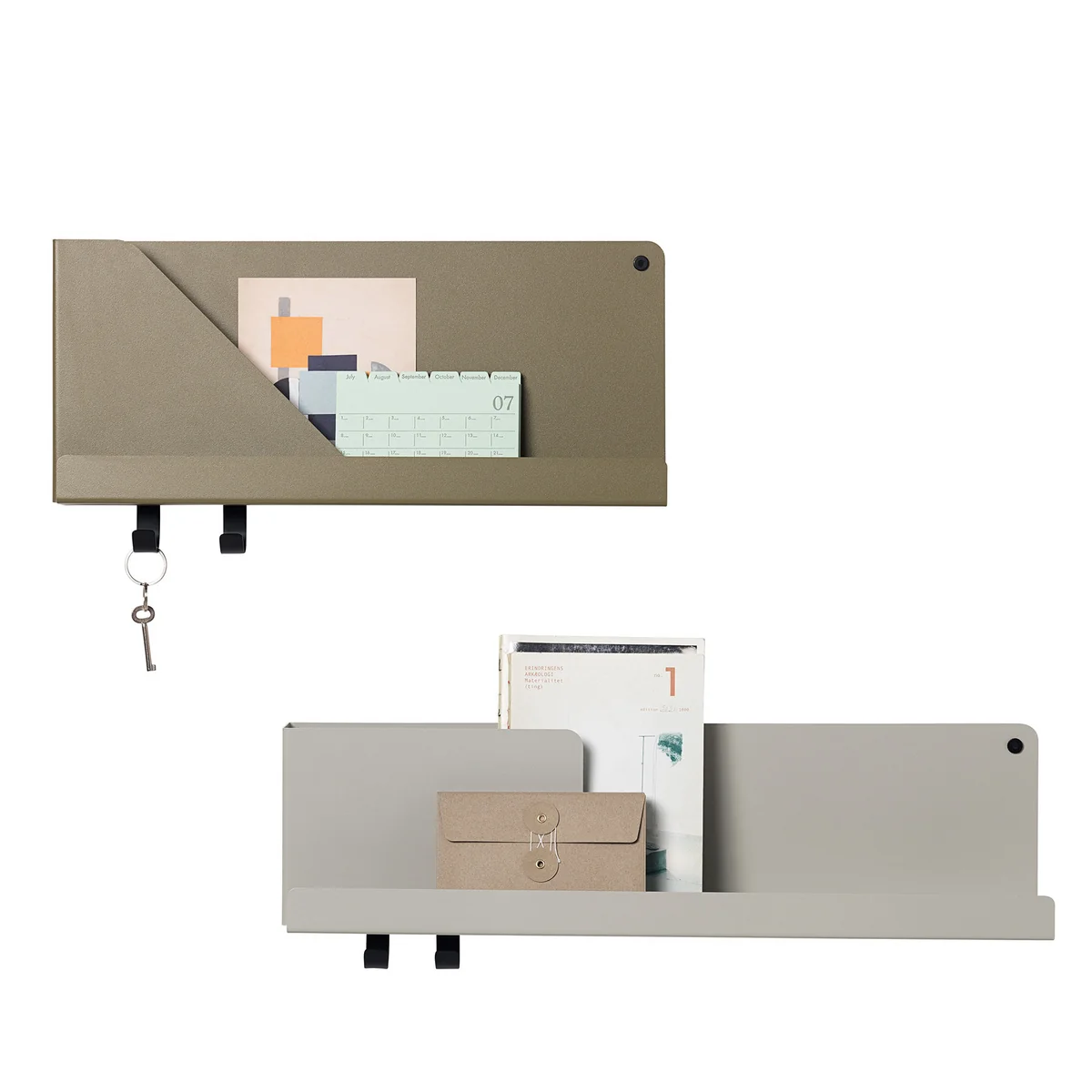 MUUTO｜ウォールシェルフ グレー｜Folded Platform Shelf Platform Shelf | Modern, functional metal storage