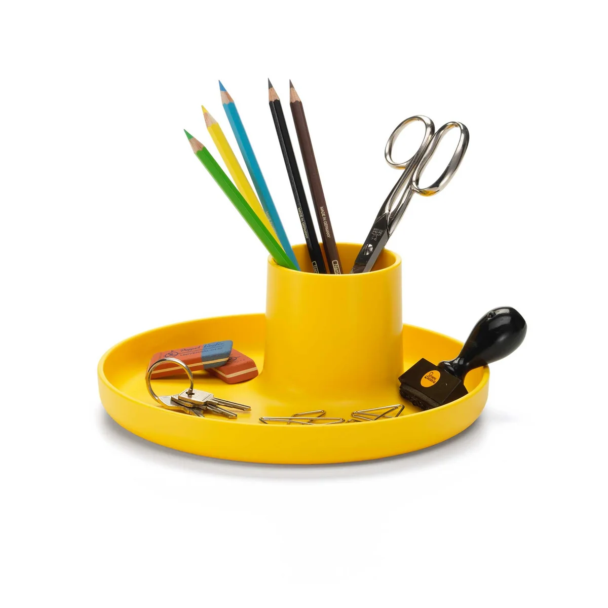 小物入れ O-Tidy(Vitra) Vitra-O-Tidy-gelb-Stifte-Buero
