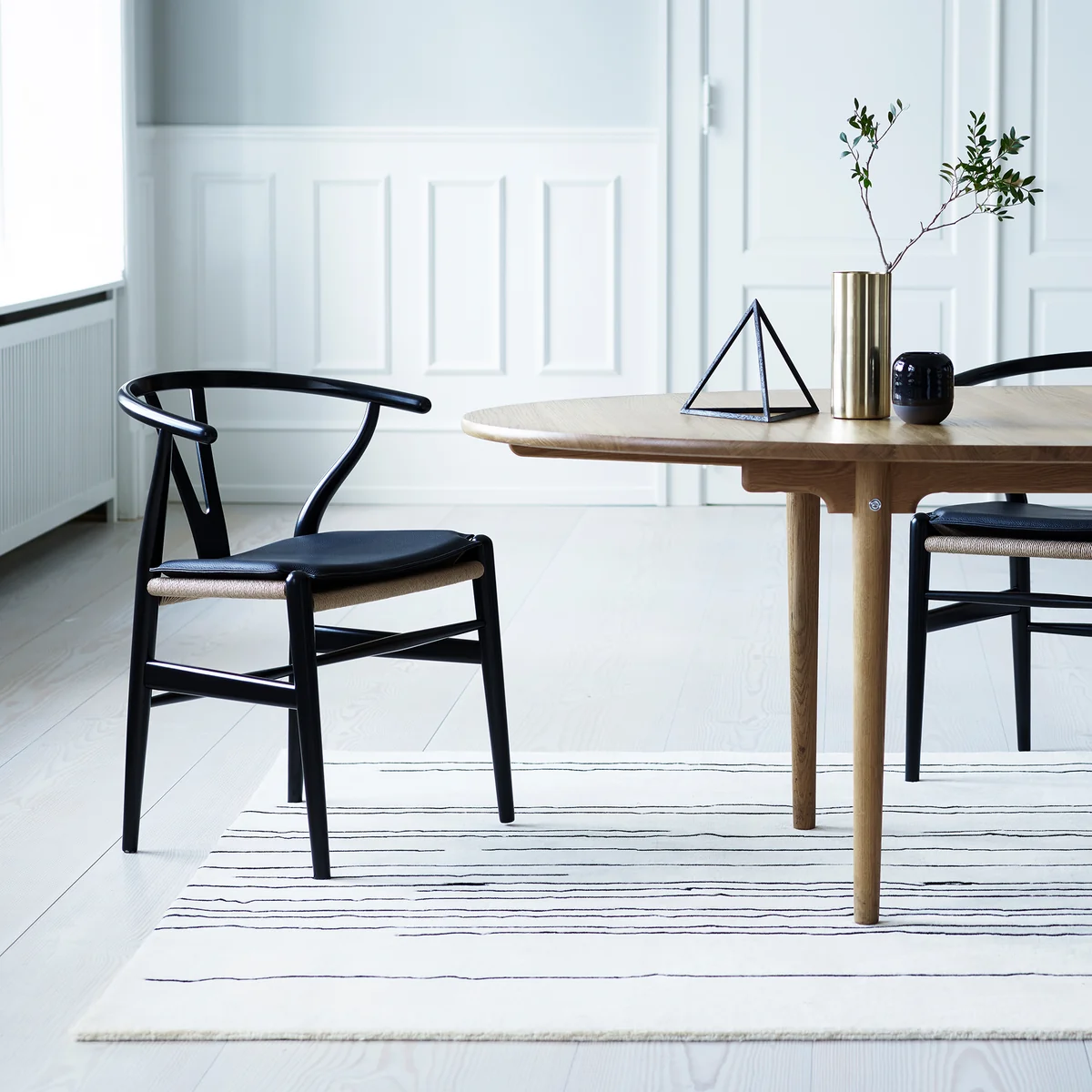 Carl Hansen & Søn CH24 ブラッククッション 2枚セット Leather cushion CH24 Wishbone Chair by Carl Hansen