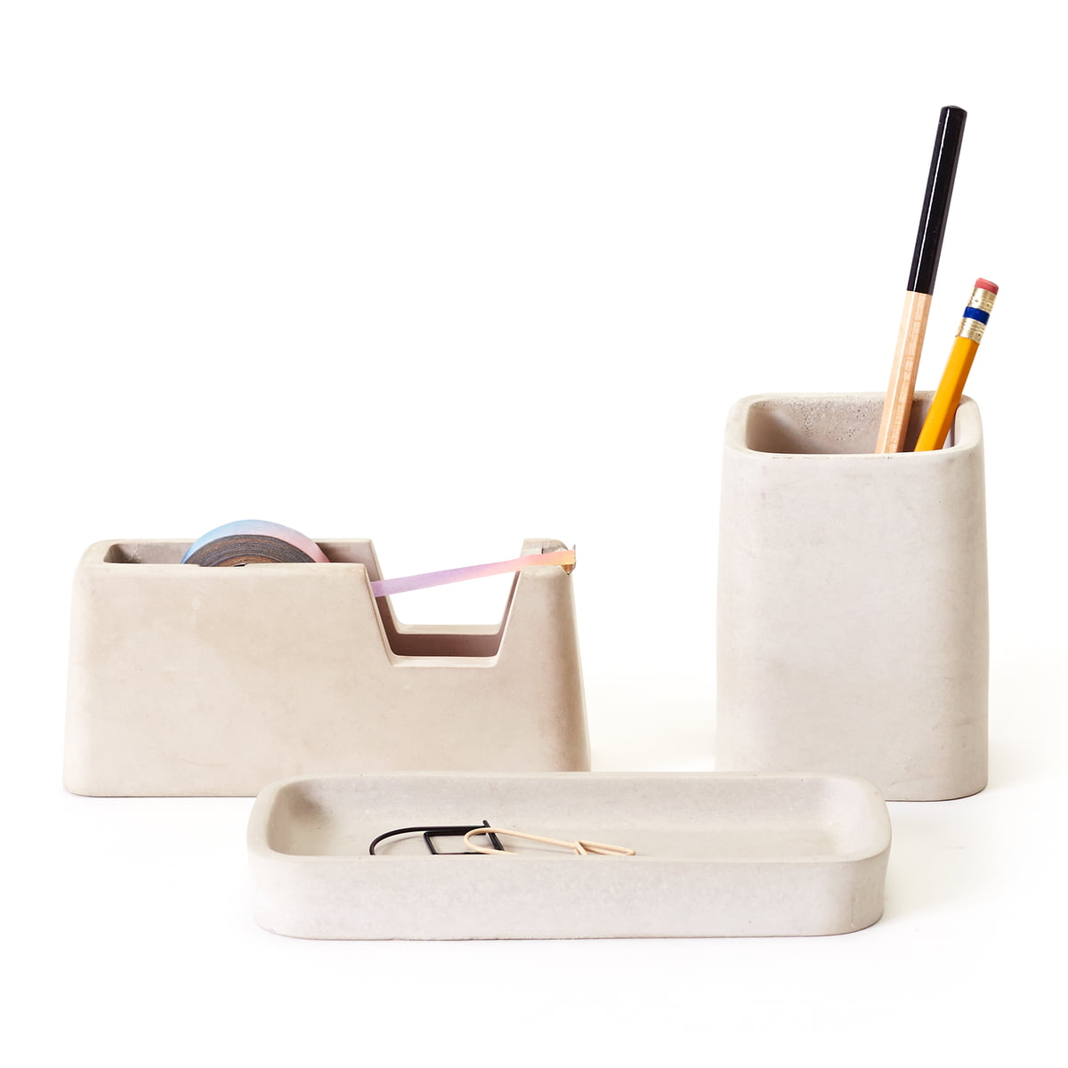 Cool Concrete Desk Accessories Collection - DigsDigs