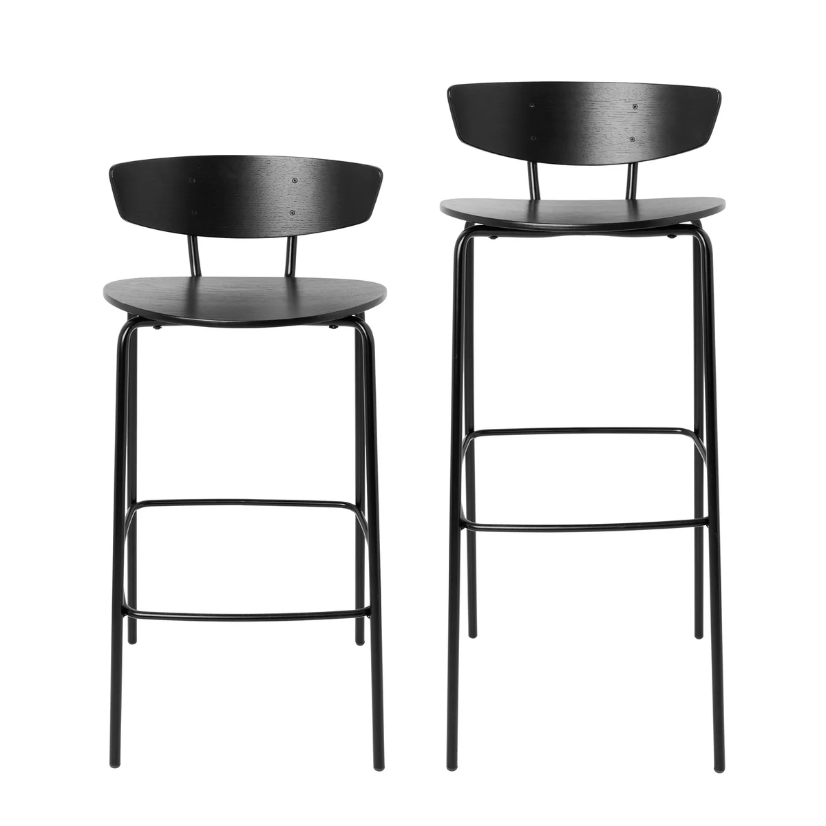 Ferm Living Herman Stool ワームグレー/クローム The Herman stool in black oak matches any décor by ferm