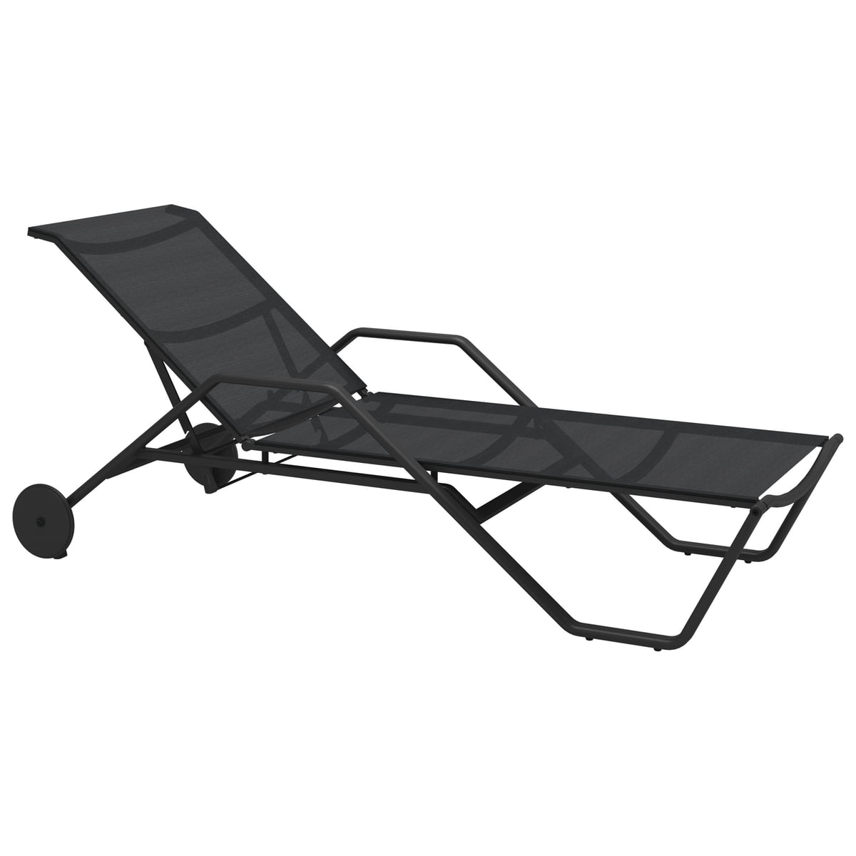 sun lounger with armrests