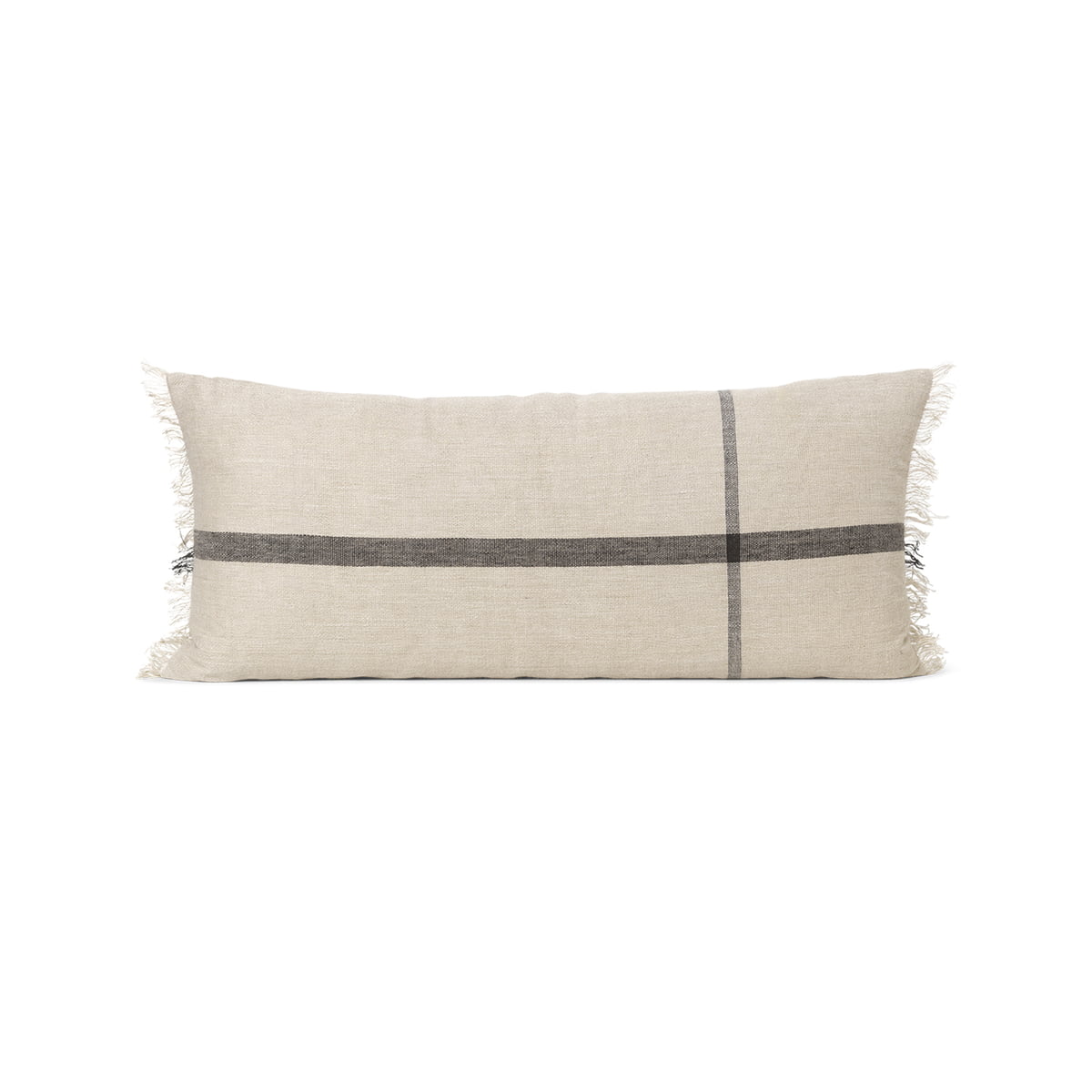 ferm Living - Calm cushion, 40 x 90 cm, camel / black