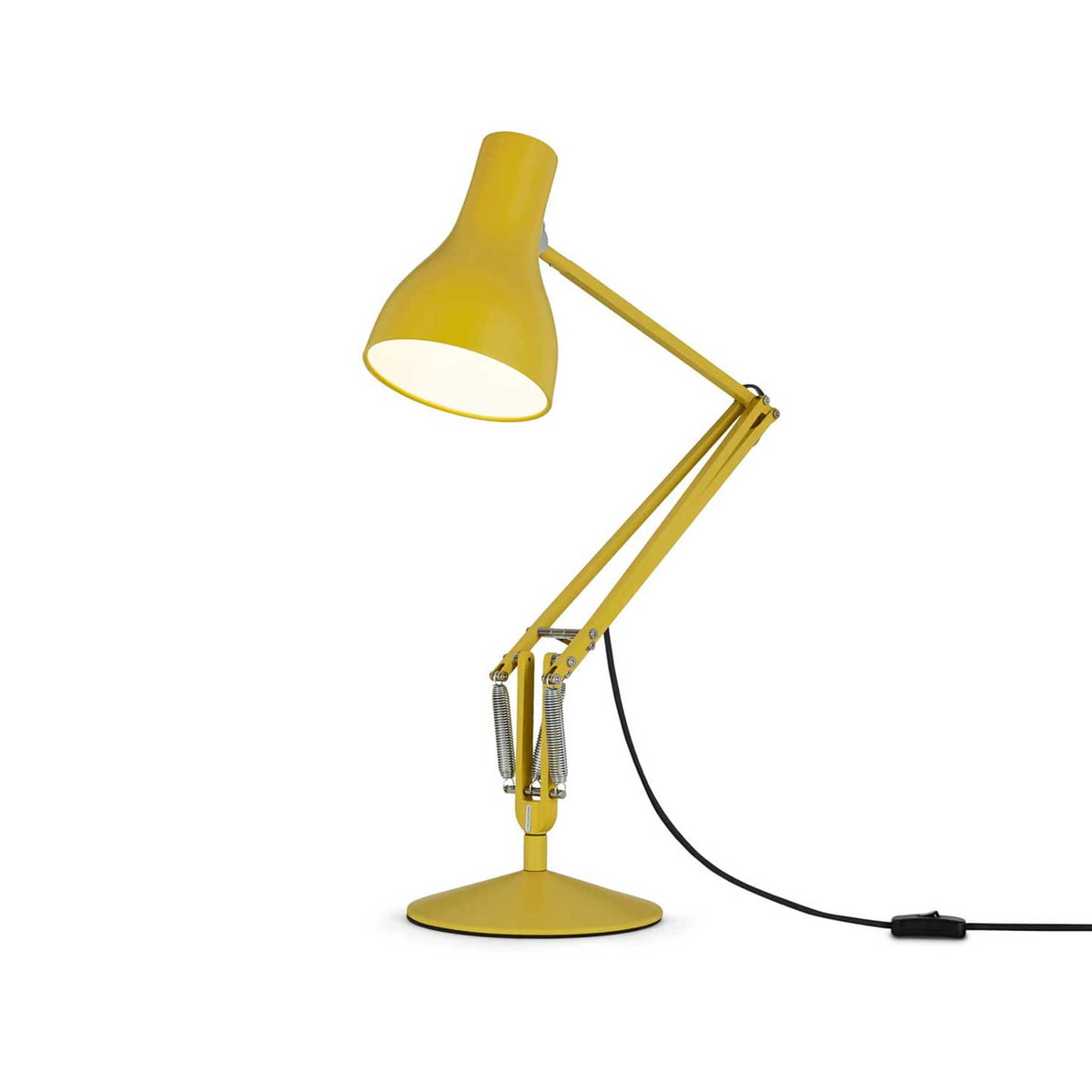 yellow anglepoise desk lamp