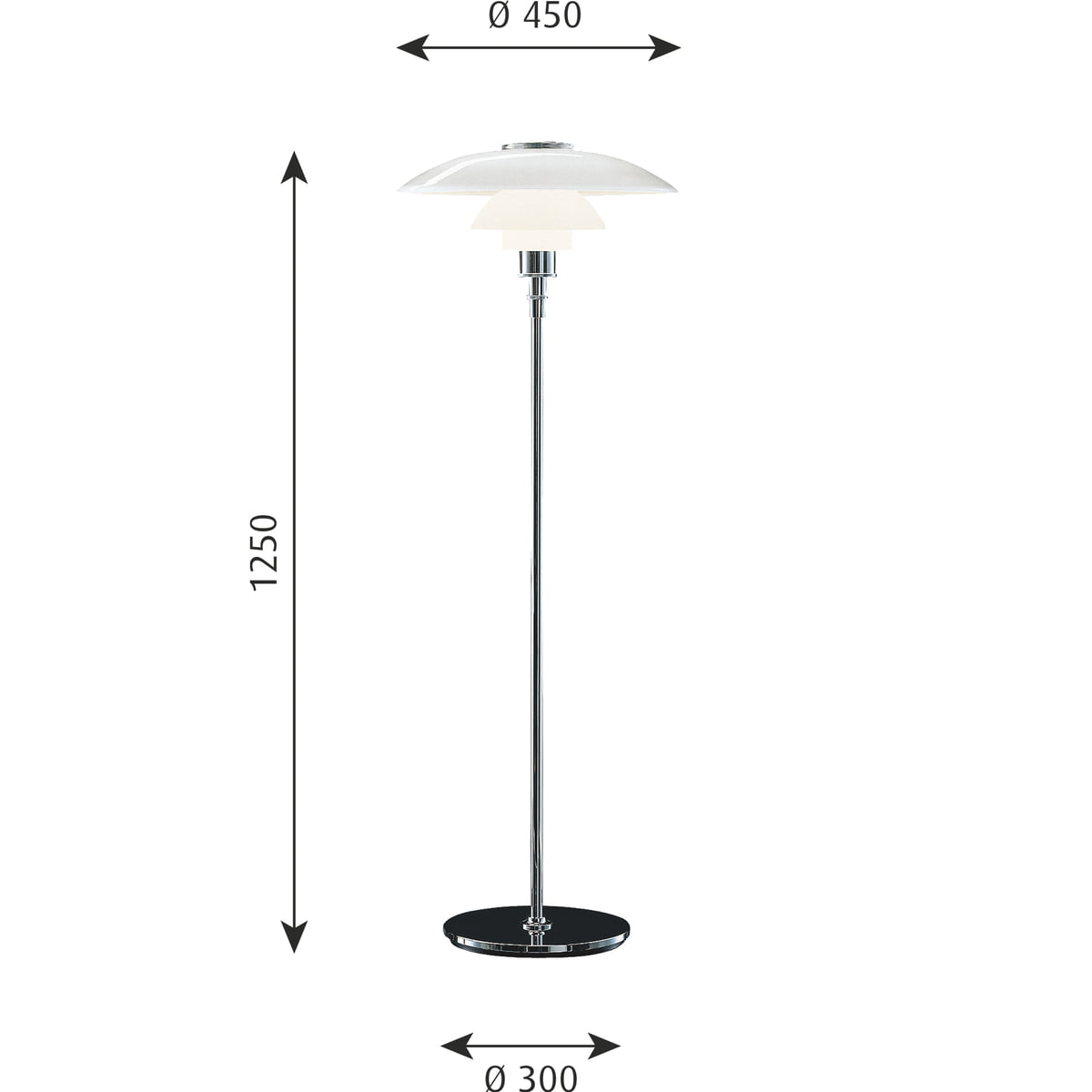 vrije tijd Maken excelleren Louis Poulsen - PH 4½-3½ Floor lamp | Connox