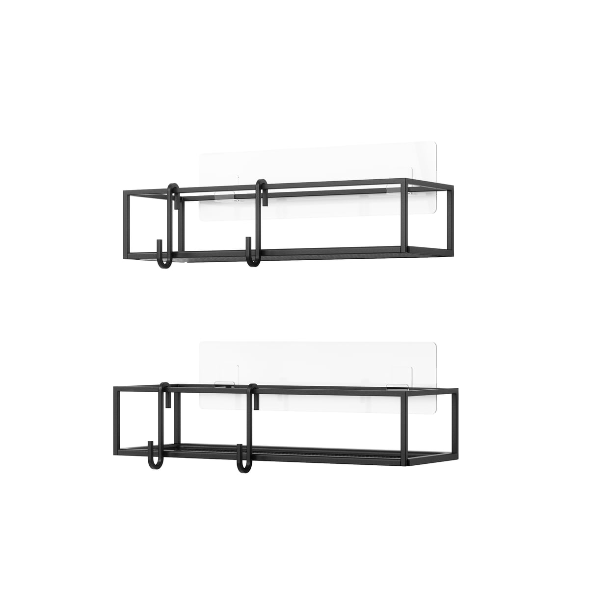 Frame Full Black, Shower Basket / Bathroom Shelf 25cm Black