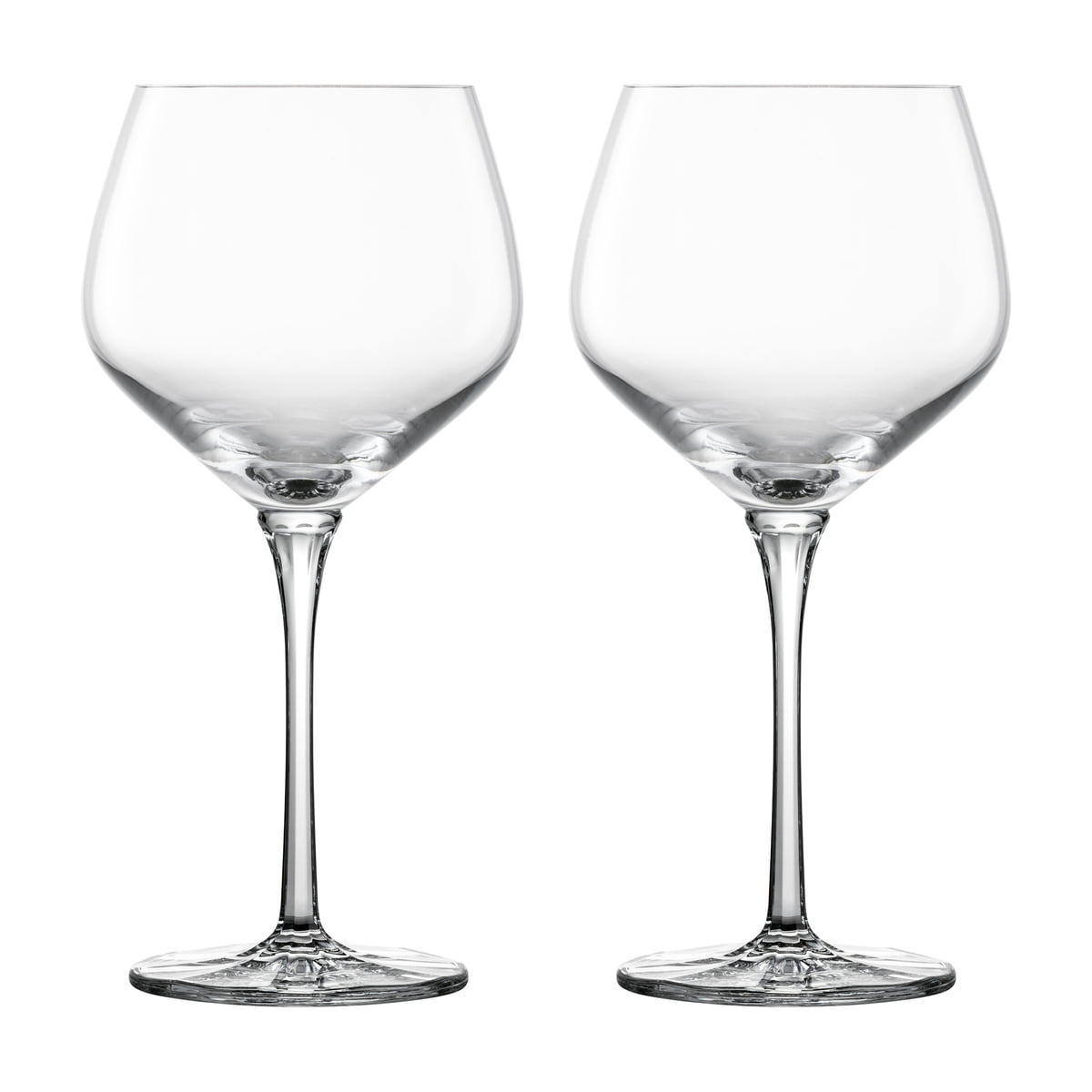 Viski Burgundy Set of 2 Crystal Glasses