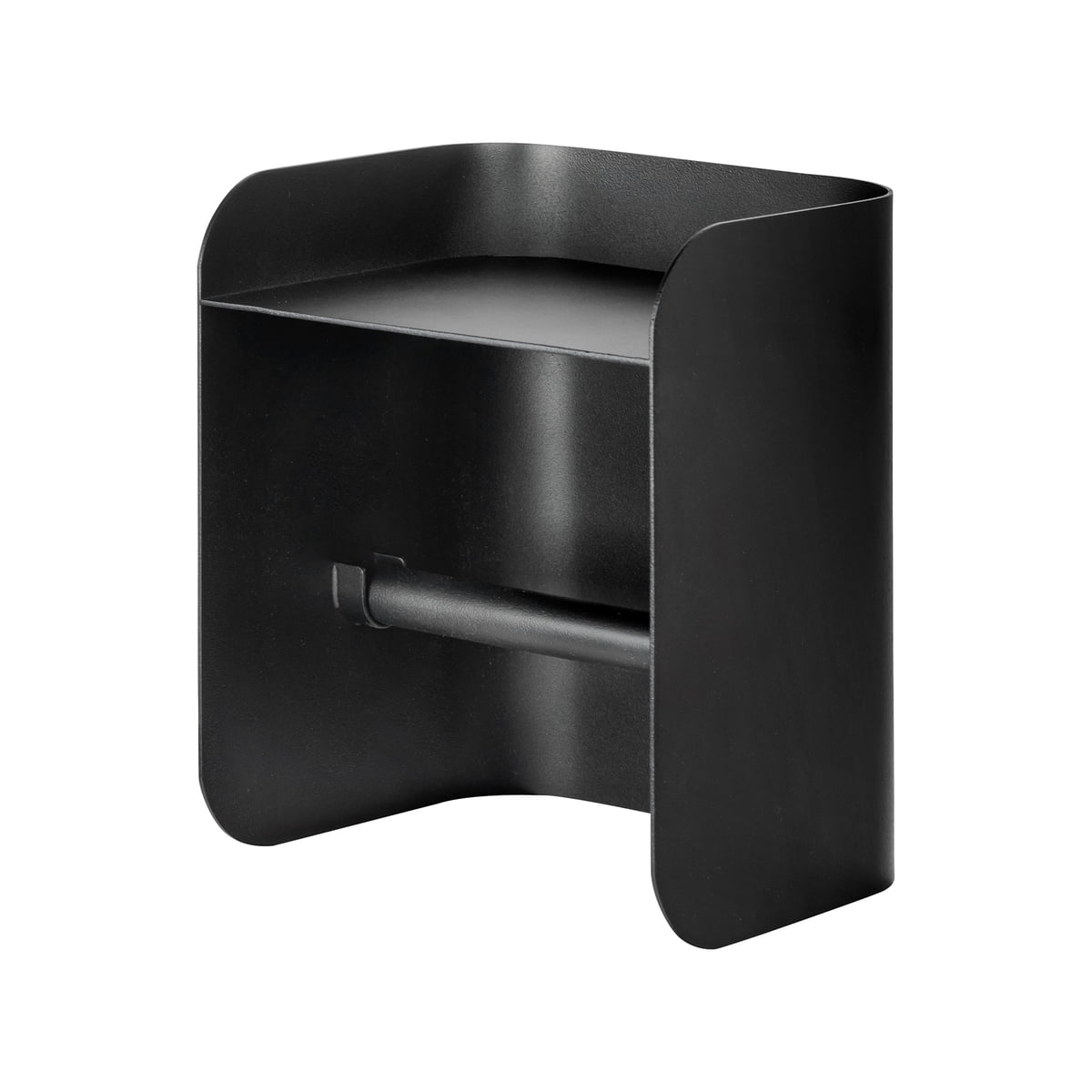 Mette Ditmer - Carry Toilet Paper Holder with Shelf, Black CARTRH09