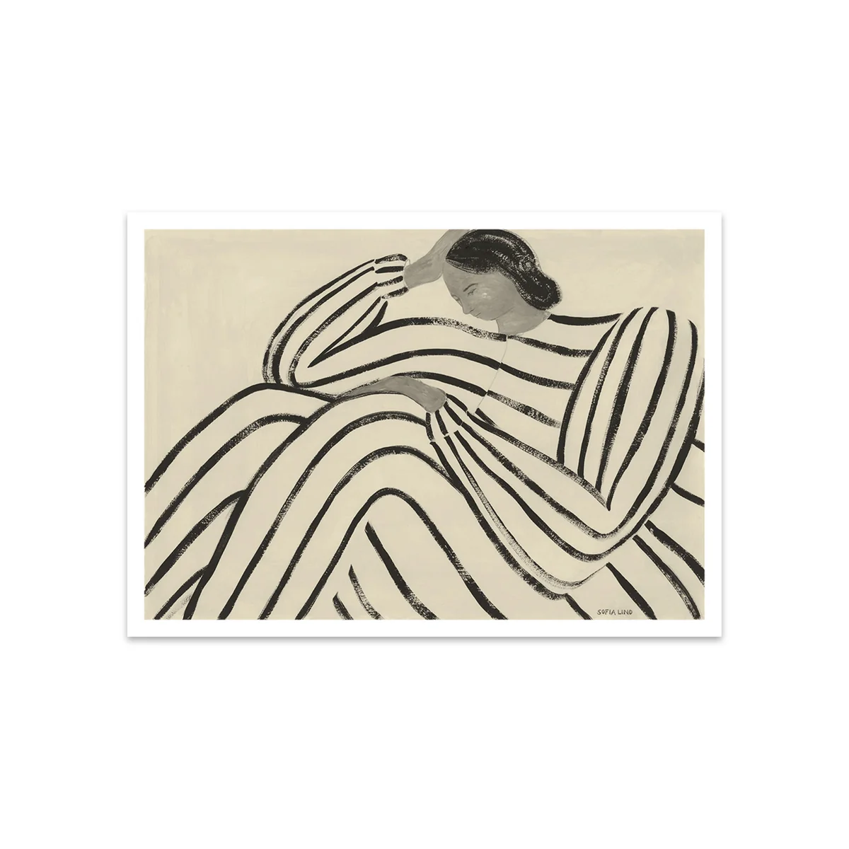 【フレーム付】 50×70cm THE POSTER CLUB Waiting The Poster Club - Waiting by Sofia Lind | Connox