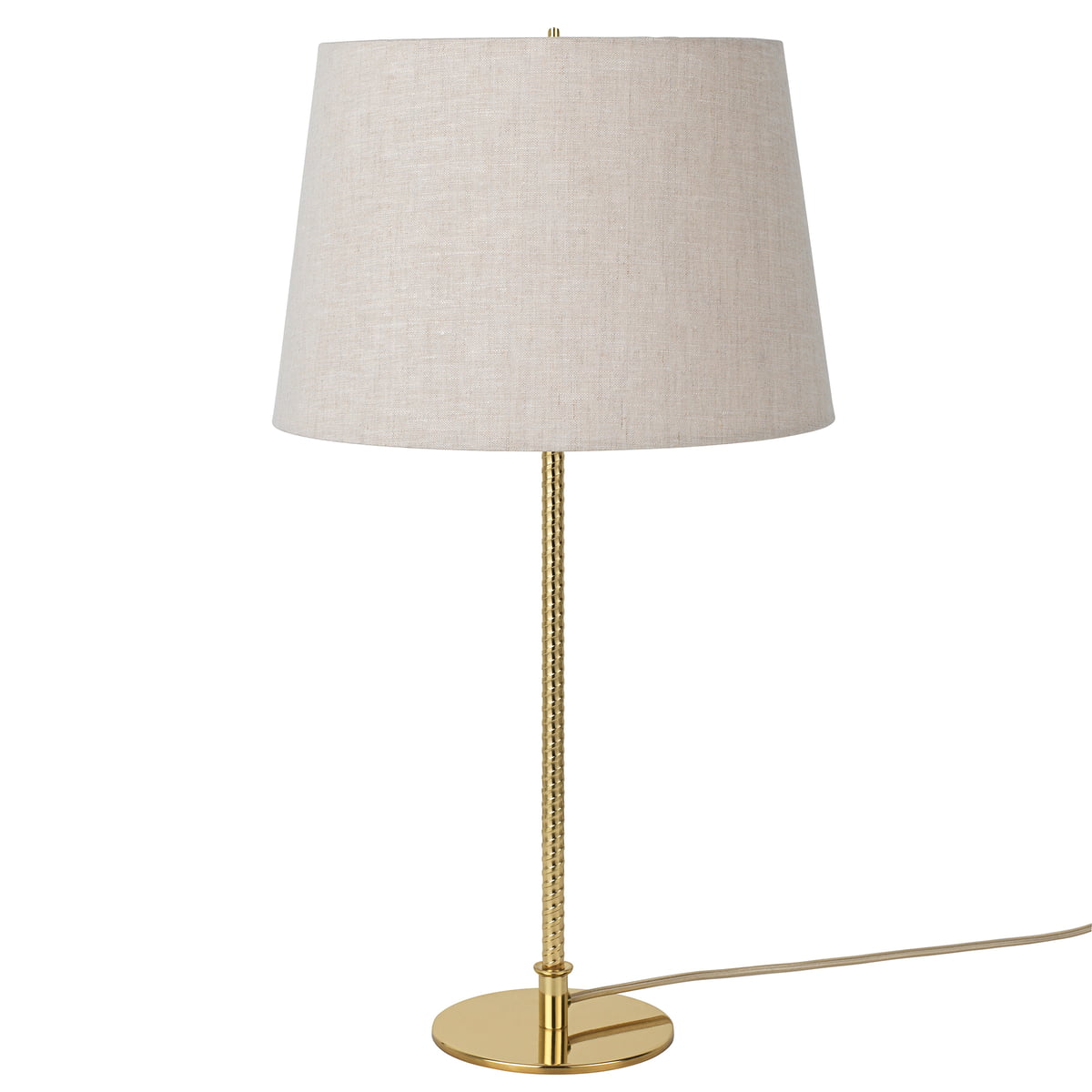 Gubi -9205-table lamp-canvas-brass
