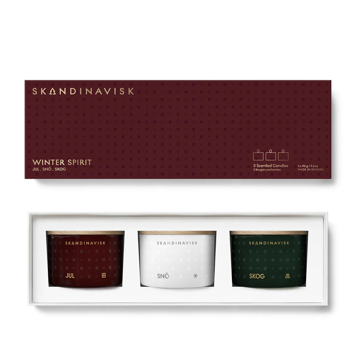 Candle set Mini Winter Spirit set of 3 from Skandinavisk