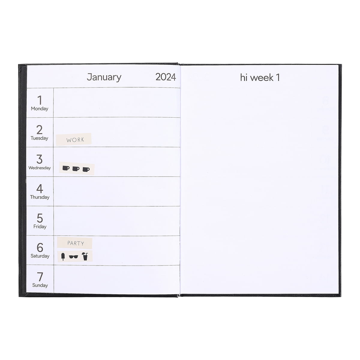 Calendrier 2024 Francais Printable Monthly Planner A4, Letter