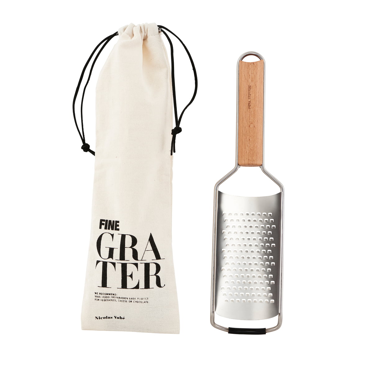 Fine Grater with Wooden Tray