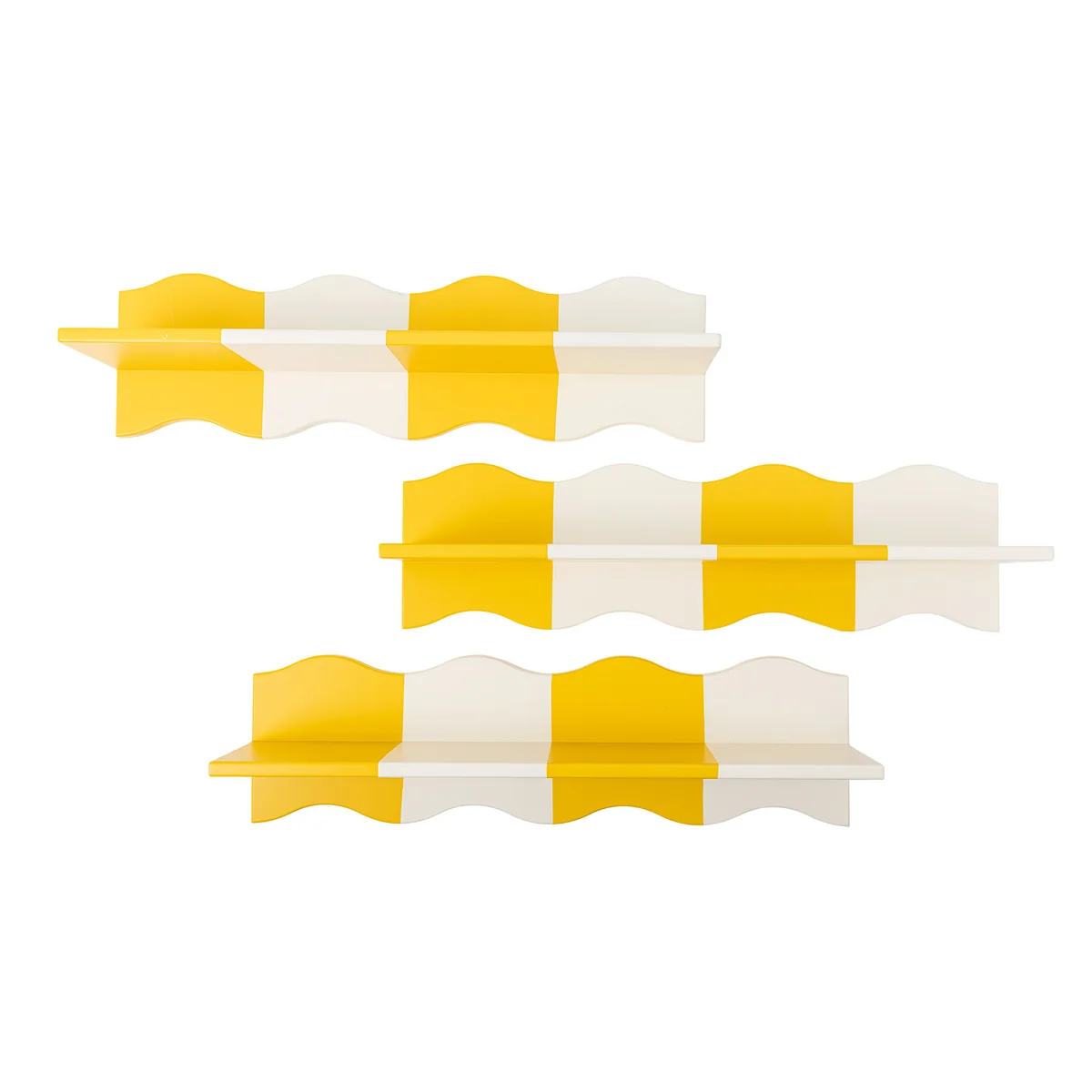 Bloomingville Mini - Bubbi wall shelf, 80 cm, yellow / white