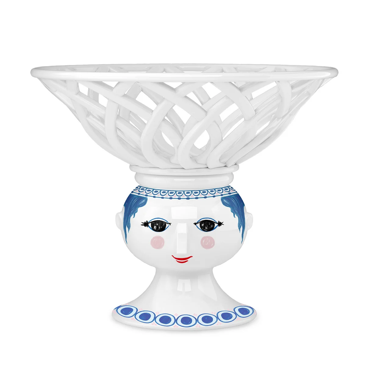 Bjørn Wiinblad - Dora fruit bowl on foot, Ø 25 cm, blue