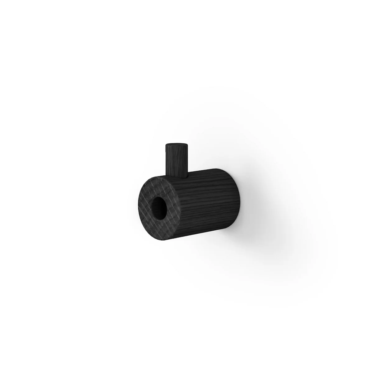 Moebe - Wooden wall hook, black