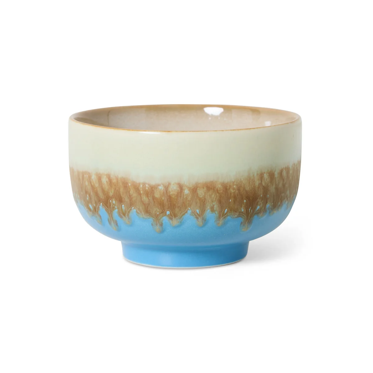 HKliving - 70's Pasta bowl, Ø 13.5 cm, azure