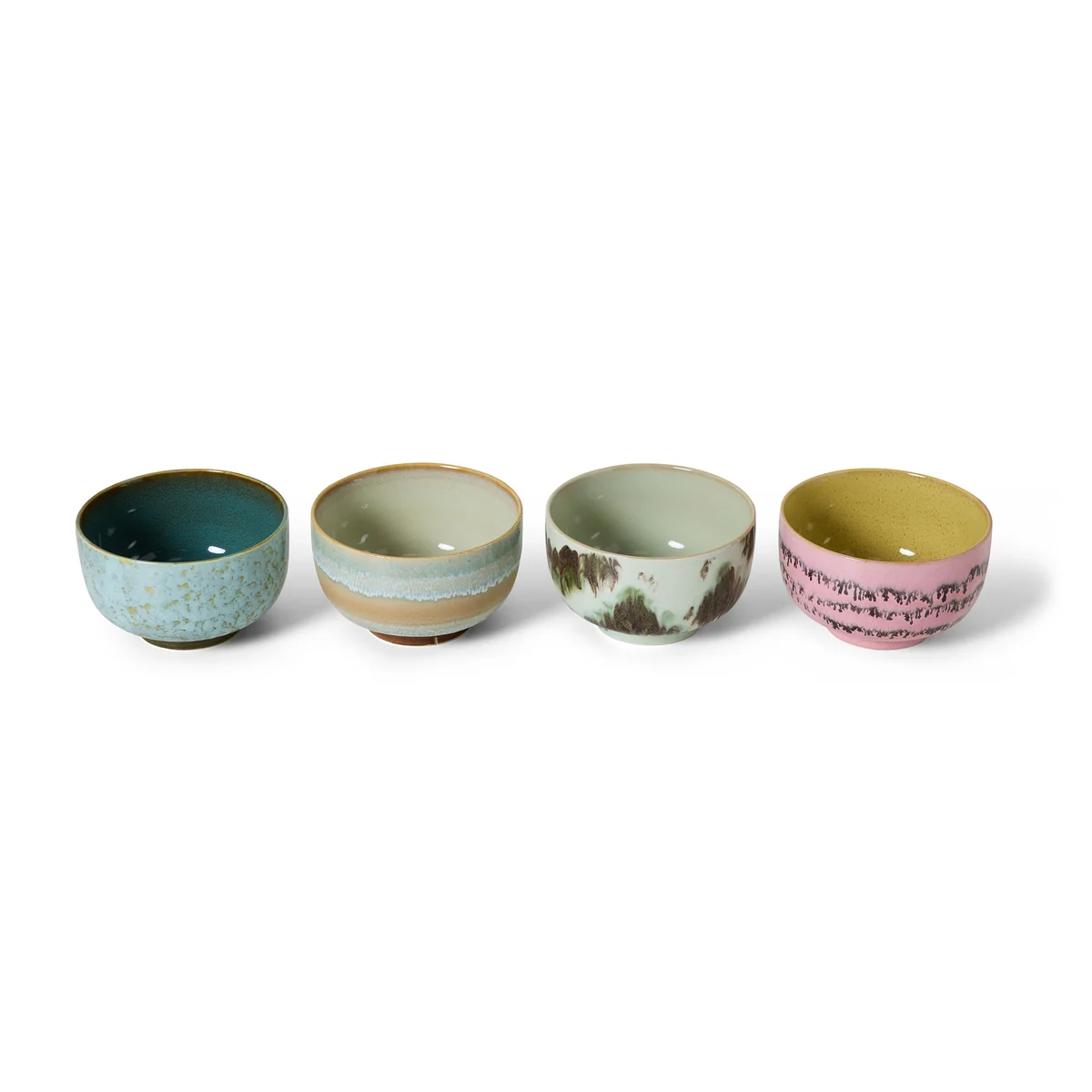 HKliving - 70's Pasta bowl, Ø 13.5 cm, dada (set of 4)