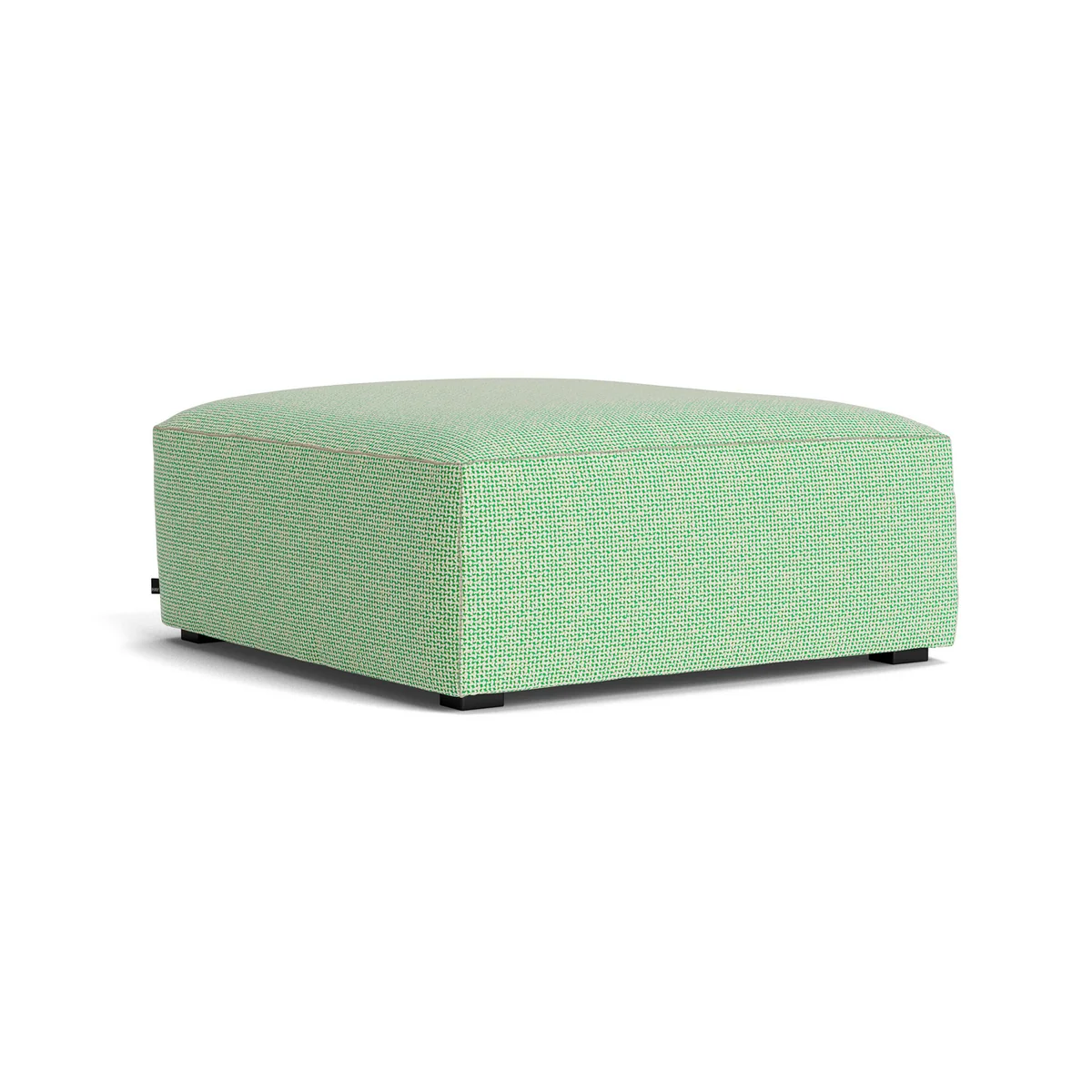 HAY - Mags Soft Ottoman S01 (XS), green-white (Tartaglia 989) / seams: beige