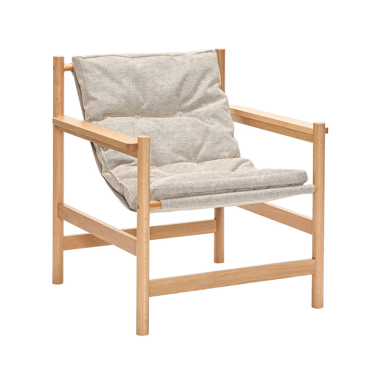 Hübsch Interior - Heritage Lounge chair natural oak / beige