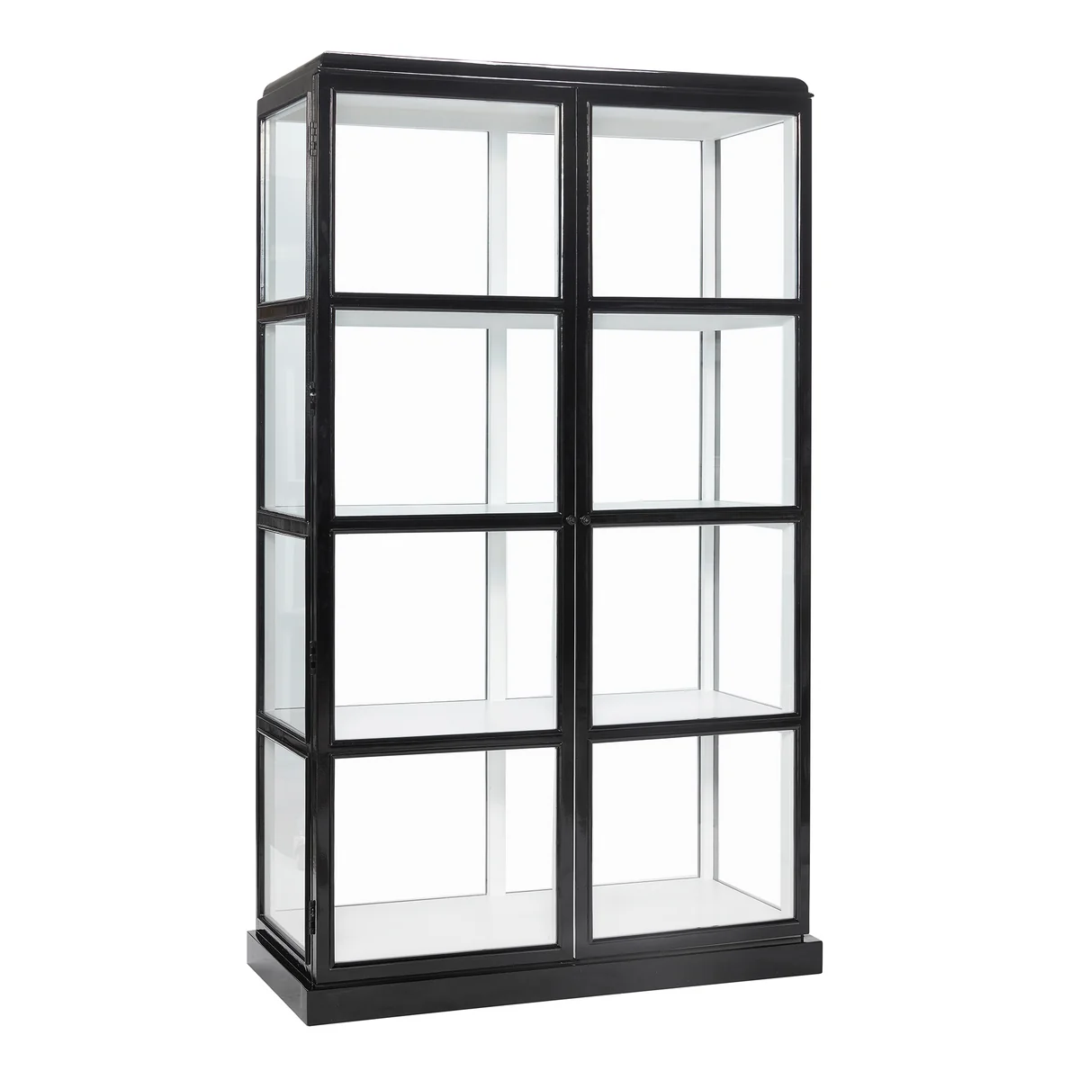 Hübsch Interior - Display Wardrobe with glass doors, h 187 cm, black / white