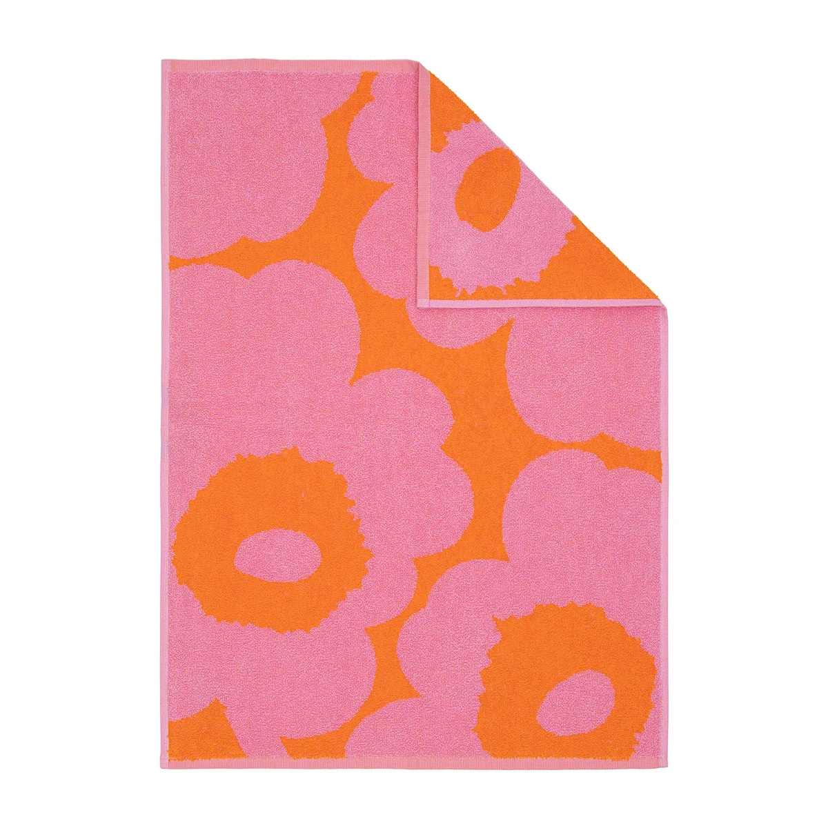 Marimekko - Unikko towel 50 x 70 cm, orange / pink