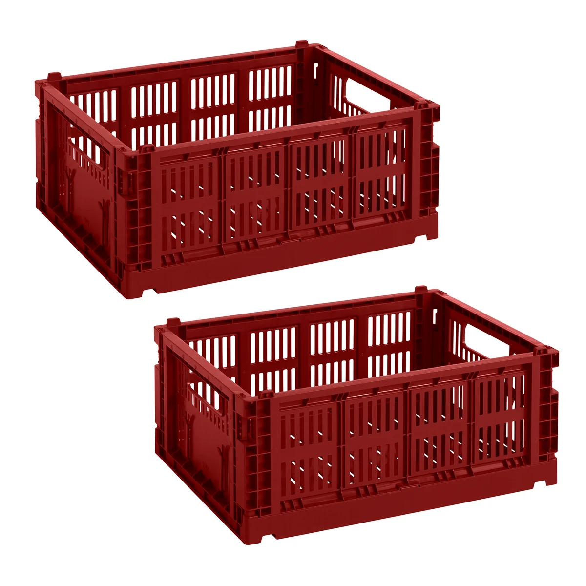 HAY - Colour Crate M Basket Set, burgundy (set of 2)