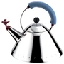 Alessi - Kettle 9093 "Bird Kettle", polished / light blue