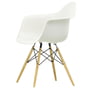 Vitra - Eames Plastic Armchair DAW, maple yellowish / white (felt glides white)