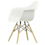Vitra - Eames Plastic Armchair DAW, maple yellowish / white (felt glides white)