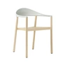 Plank - Monza Armchair, natural ash wood / white