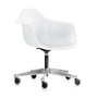 Vitra - Eames Plastic Armchair PACC, polished / white, soft castors (hard floor)