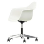 Vitra - Eames Plastic Armchair PACC, polished / white, soft castors (hard floor)