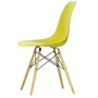 Vitra - Eames Plastic Side Chair DSW RE, yellowish maple / mustard (black felt glides)
