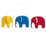 Flensted Mobiles - Elephants meeting mobile, colorful