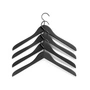 HAY - Soft Coat Coat hanger slim, black (set of 4)