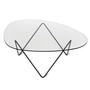 Gubi - Pedrera Coffee table, steel black / clear