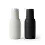 Audo - Bottle Grinder Salt and pepper mill set, ash / carbon (stainless steel lid)