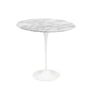 Knoll - Saarinen Tulip side table round, marble Arabescato / white