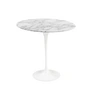 Knoll - Saarinen Tulip Side table round, H 52 x Ø 51 cm, Arabescato marble / white