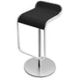 Lapalma - Lem Bar stool S79 (H 55-67 cm), matt chrome frame / black lacquered seat