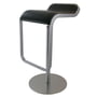 Lapalma - Lem bar stool, leather cover, black (66-79cm), chrome plated base