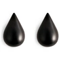 Normann Copenhagen - Dropit Wall hooks - large, black (set of 2)