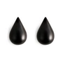 Normann Copenhagen - Dropit Wall hook - Small, black (set of 2)